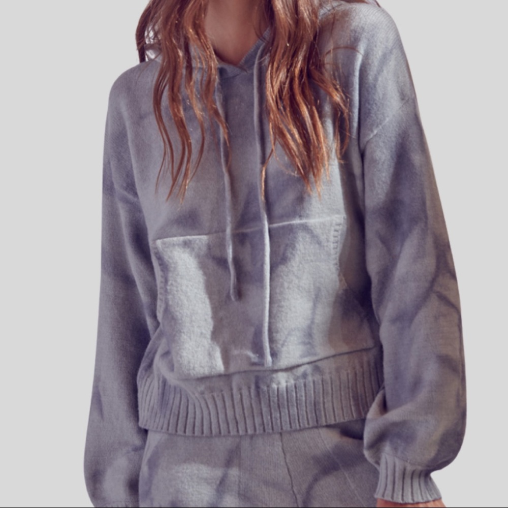 Tie-dye Knit Hoodie